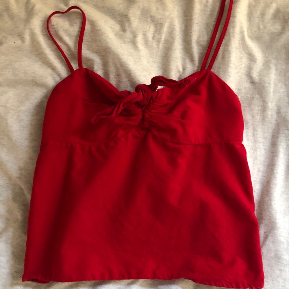 Red crop top